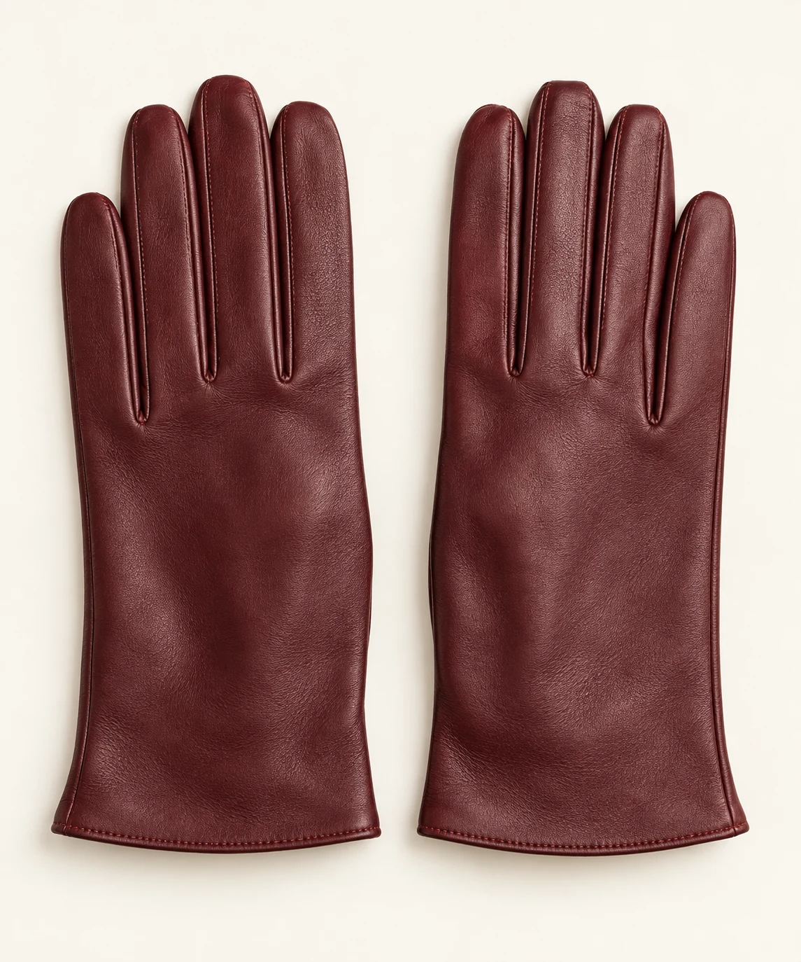 Burgundy Marlene Bordeaux leather gloves