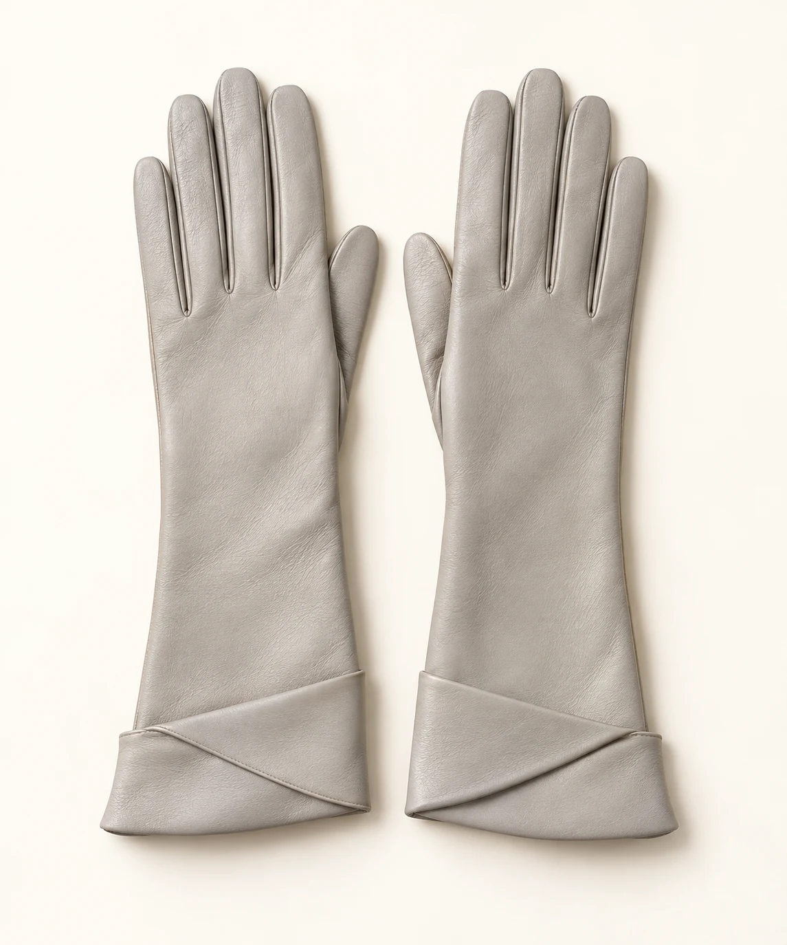 Pearl grey Odette Pearl leather gloves